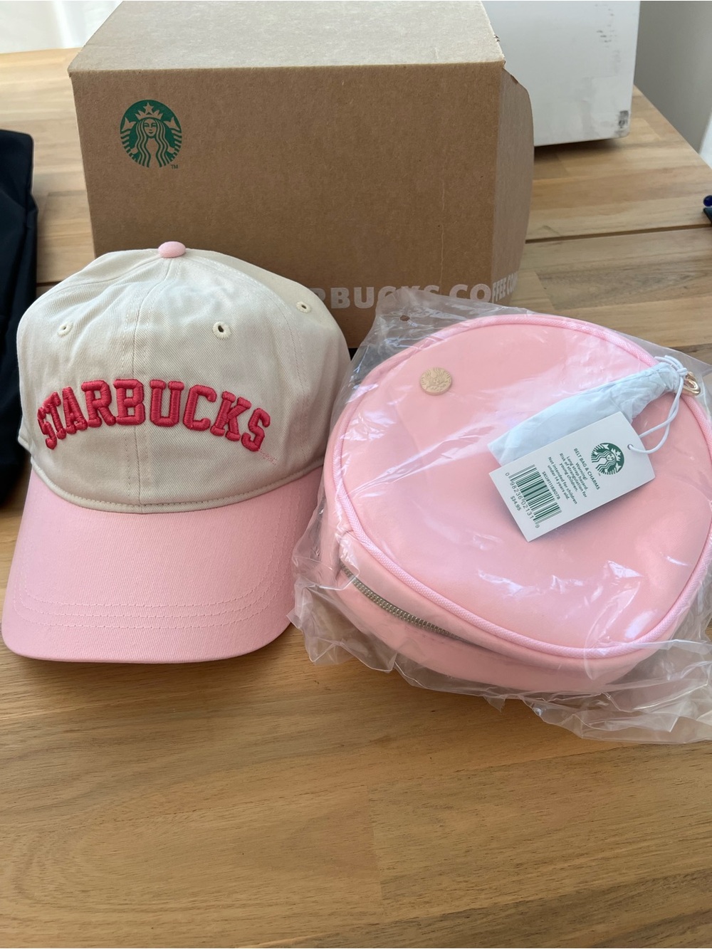 NWT Starbucks™ Pink Vibes Hat and Belt Bag